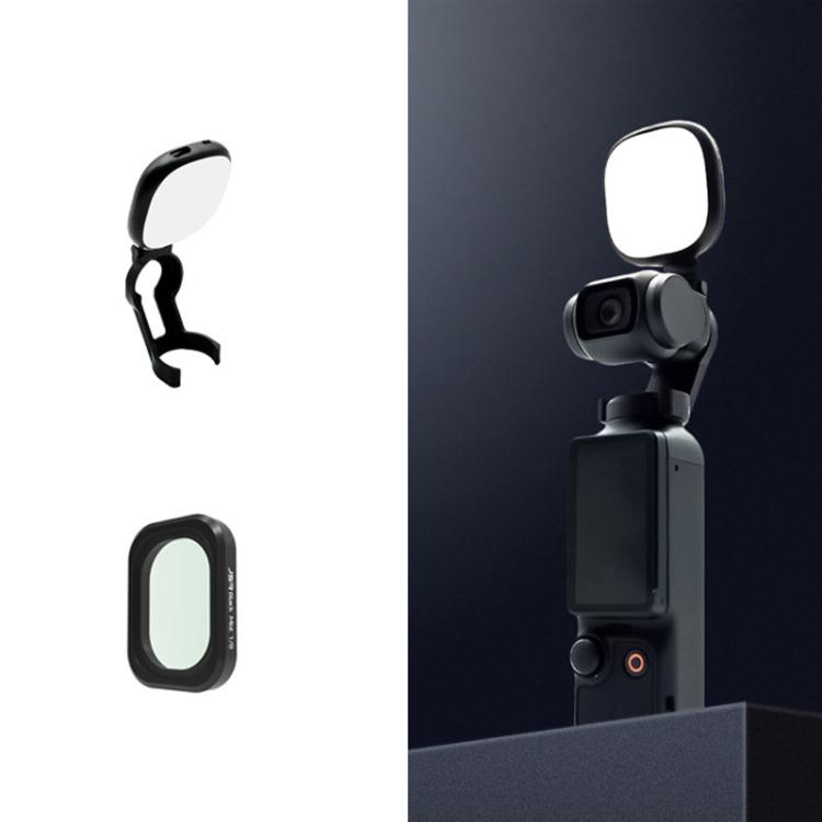 For DJI Osmo Pocket 3 JSR Fixed Frame Head Fill Light, Spec: With Black Soft 1/8 Filter