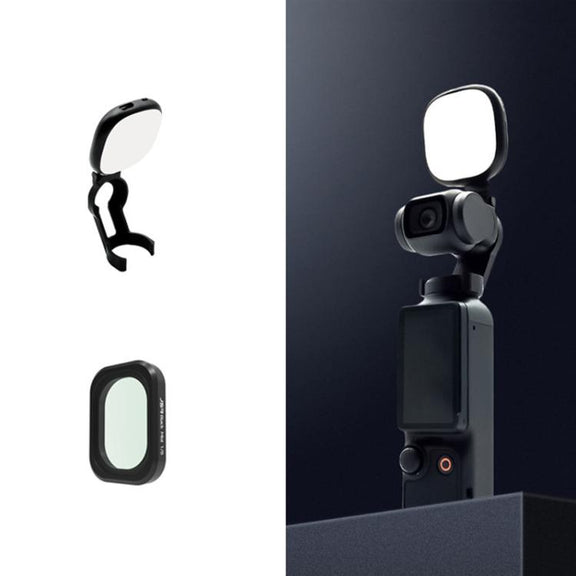 For DJI Osmo Pocket 3 JSR Fixed Frame Head Fill Light, Spec: With Black Soft 1/8 Filter