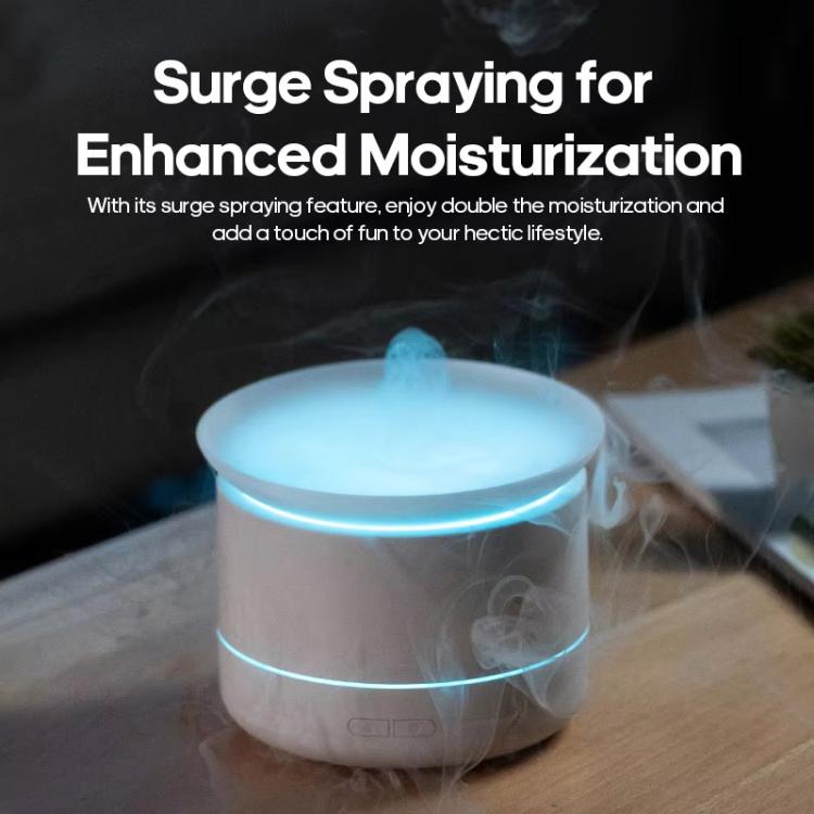 200ml Sea of Clouds Aroma Diffuser Essential Oil Humidifier with 7-Color Mood Lights USB-Powered, Color: Lava Black
