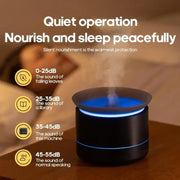 200ml Sea of Clouds Aroma Diffuser Essential Oil Humidifier with 7-Color Mood Lights USB-Powered, Color: Lava Black