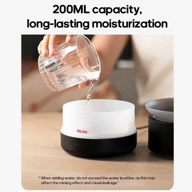 200ml Sea of Clouds Aroma Diffuser Essential Oil Humidifier with 7-Color Mood Lights USB-Powered, Color: Black