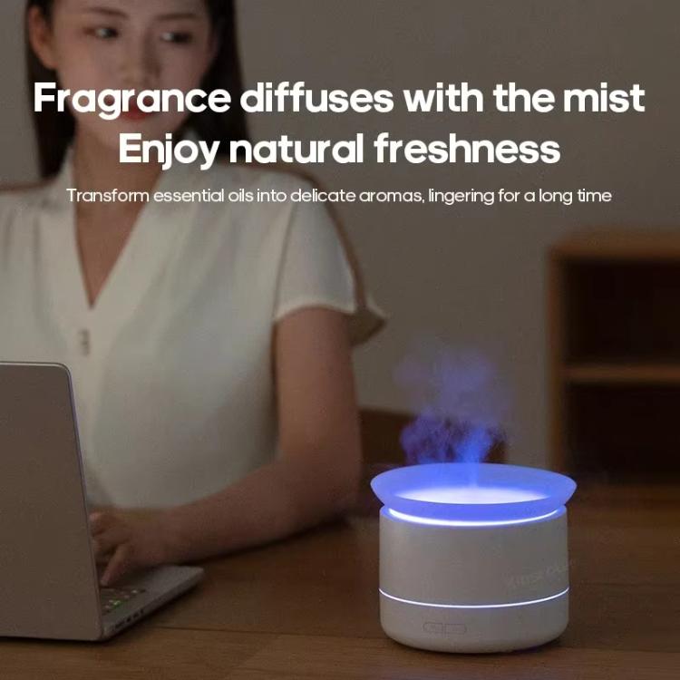 200ml Sea of Clouds Aroma Diffuser Essential Oil Humidifier with 7-Color Mood Lights USB-Powered, Color: White