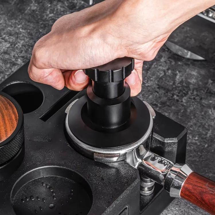 53mm Adjustable Impact Coffee Tamper with Threaded Base Spring-Loaded Espresso Tamper Tool