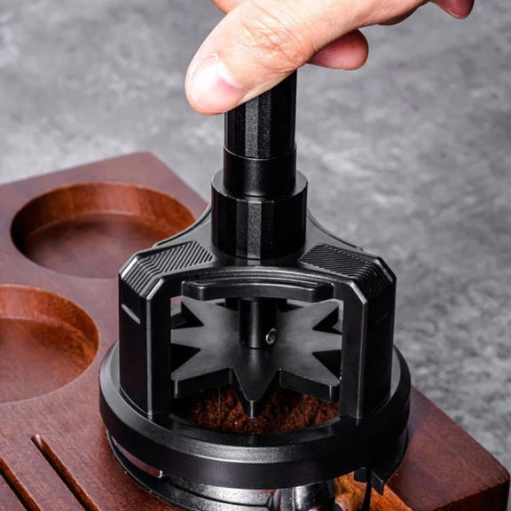 51mm Rotating Magnetic WDT Tool for Espresso Adjustable Height Coffee Needle Distributor Coffee Grounds Fluffing Tool