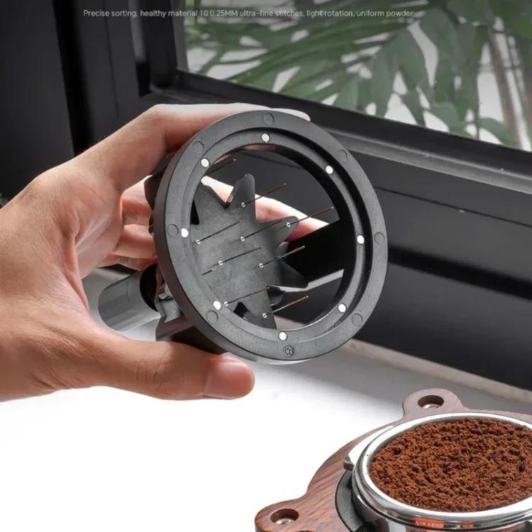 58mm Rotating Magnetic WDT Tool for Espresso Adjustable Height Coffee Needle Distributor Coffee Grounds Fluffing Tool