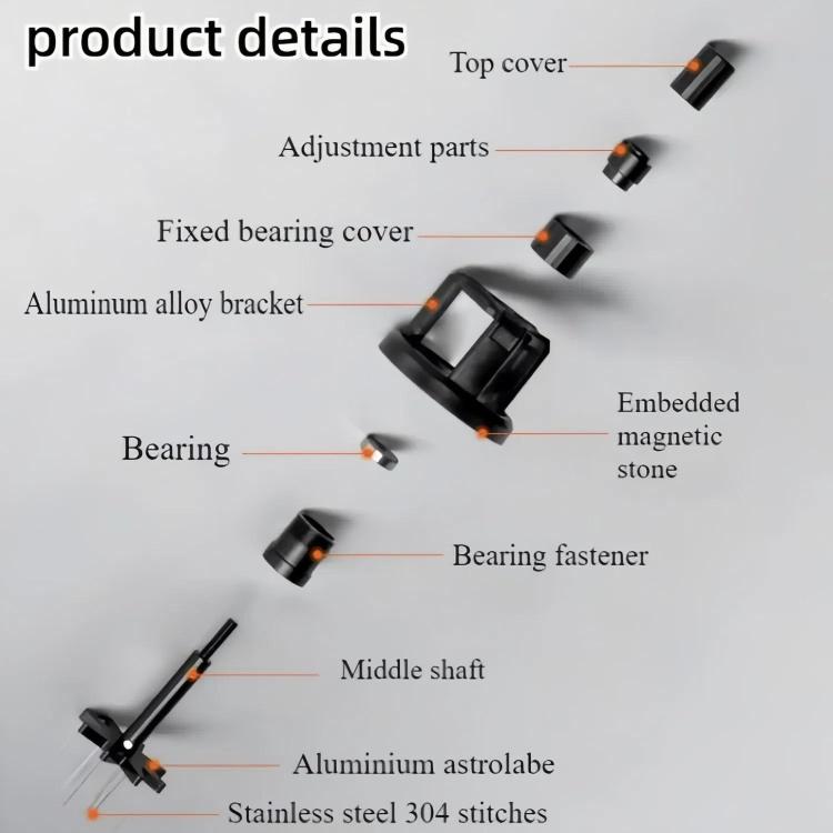 53mm Rotating Magnetic WDT Tool for Espresso Adjustable Height Coffee Needle Distributor Coffee Grounds Fluffing Tool