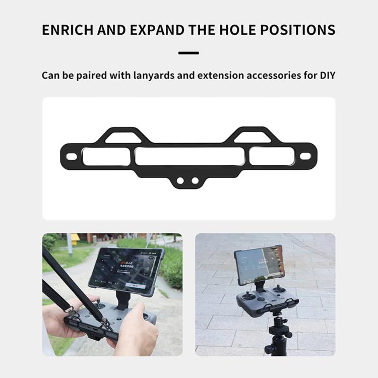 For DJI RC Pro 2 Aluminum Alloy 1/4-inch Tripod Adapter Mounting Bracket(Black)