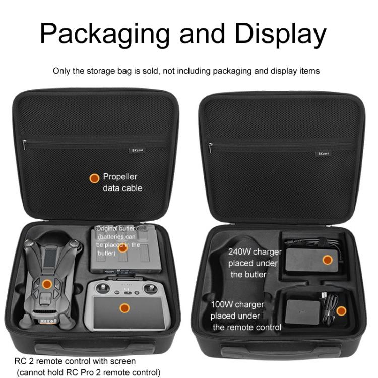 For DJI Mavic 4 Pro Fly More Combo BKANO Shoulder Bag Handbag Storage Box(Black)
