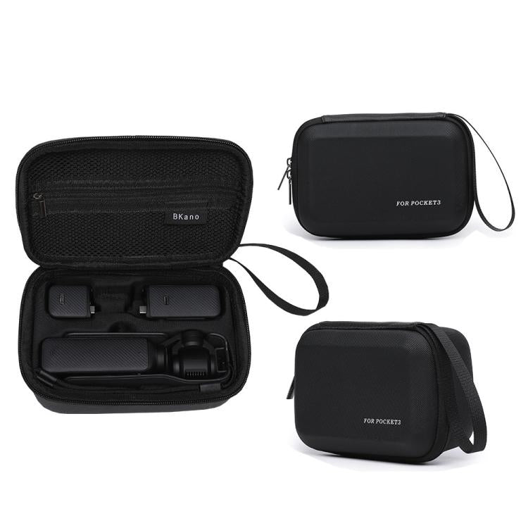 For DJI Pocket 3 Standard/Long-Battery Version BKANO Hard Case Slim Handheld Storage Bag(Black)