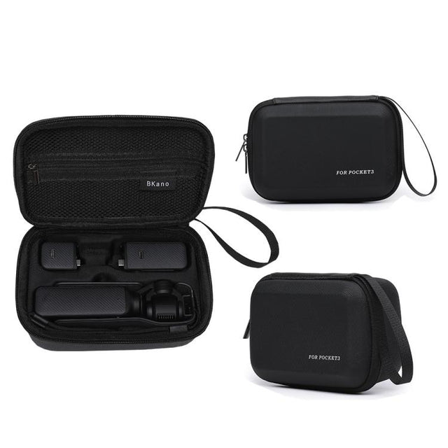 For DJI Pocket 3 Standard/Long-Battery Version BKANO Hard Case Slim Handheld Storage Bag(Black)