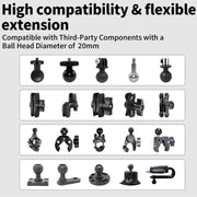 aMagisn HM10 For Insta360, DJI, GoPro Cameras Metal Arm Clamp Holder Cycling Clamp Bracket