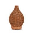 24V EU Plug 100ML Hollow Rattan Ultrasonic Humidifier & Aromatherapy Diffuser with 7-Color LED Lights(Light Wood Grain) - free shipping - PMC TechLife - Order now!