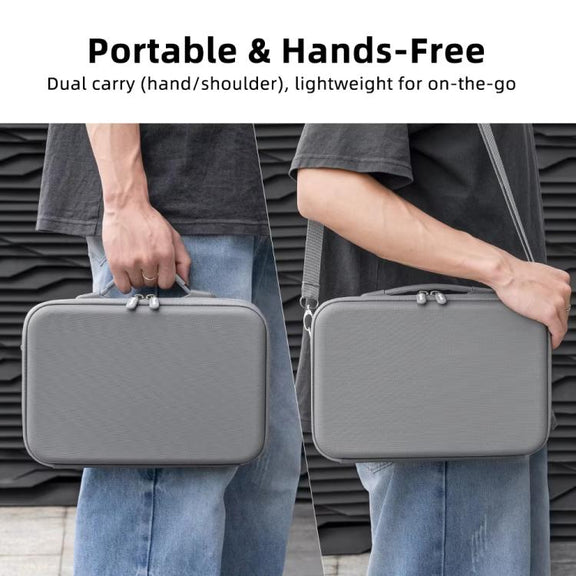 For Insta360 X5 Flymile All-in-One Storage Shoulder Bag Durable PU + Lycra Material Carrying Case(Gray)