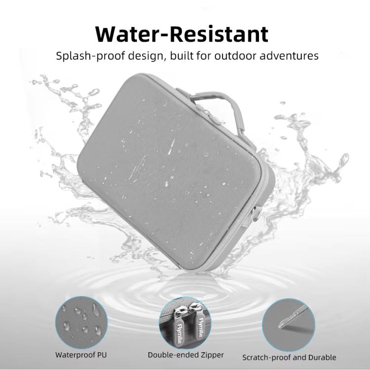 For Insta360 X5 Flymile All-in-One Storage Shoulder Bag Durable PU + Lycra Material Carrying Case(Gray)