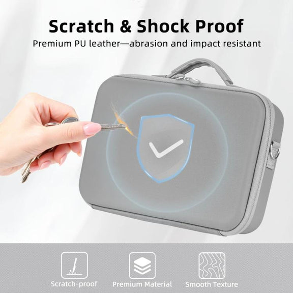 For Insta360 X5 Flymile All-in-One Storage Shoulder Bag Durable PU + Lycra Material Carrying Case(Gray)
