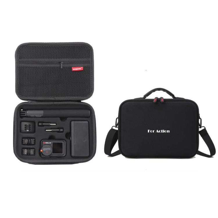 Carrying Case For DJI Action 5 Pro /Action 4 / Action 3 All-in-One Kit Durable Shoulder & Hand Carry Bag(Black)