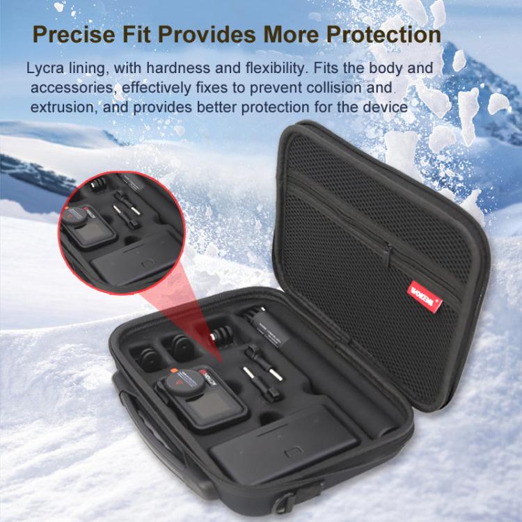 Carrying Case For DJI Action 5 Pro /Action 4 / Action 3 All-in-One Kit Durable Shoulder & Hand Carry Bag(Black)