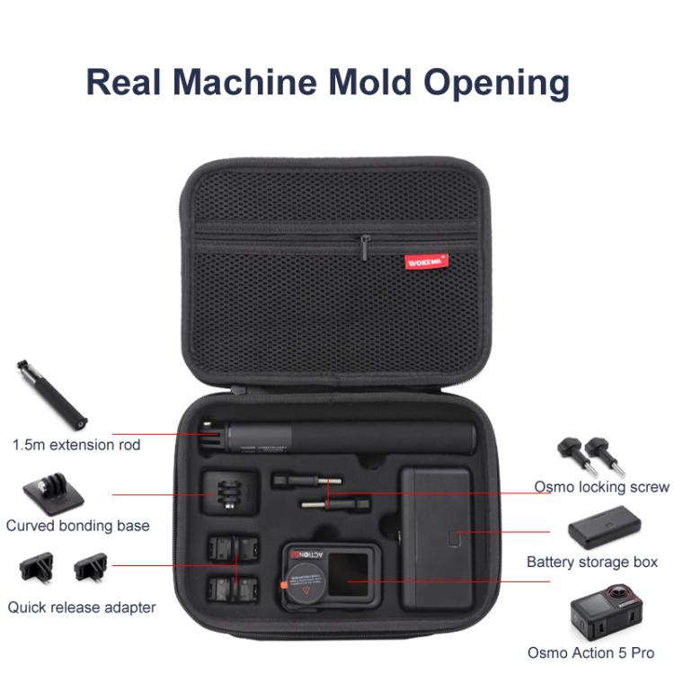 Carrying Case For DJI Action 5 Pro /Action 4 / Action 3 All-in-One Kit Durable Shoulder & Hand Carry Bag(Gray)