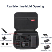 Carrying Case For DJI Action 5 Pro /Action 4 / Action 3 All-in-One Kit Durable Shoulder & Hand Carry Bag(Black)