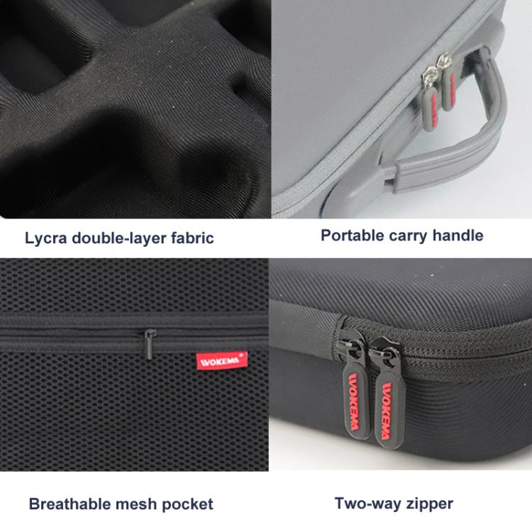 Carrying Case For DJI Action 5 Pro /Action 4 / Action 3 All-in-One Kit Durable Shoulder & Hand Carry Bag(Black)
