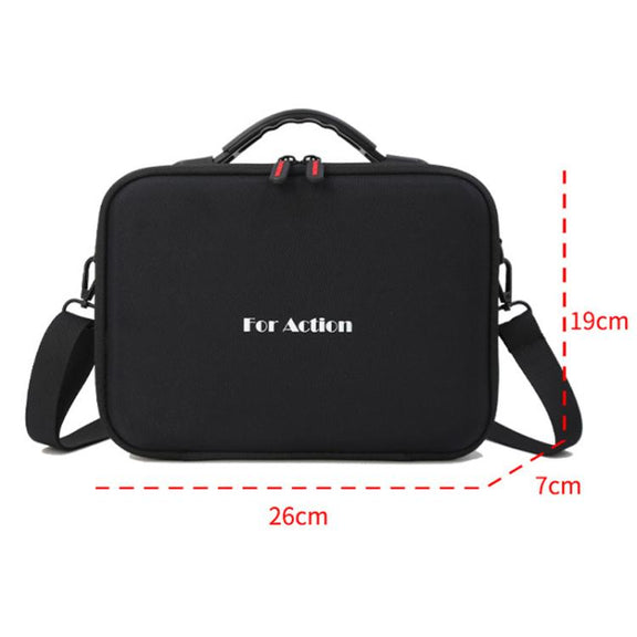 Carrying Case For DJI Action 5 Pro /Action 4 / Action 3 All-in-One Kit Durable Shoulder & Hand Carry Bag(Black)