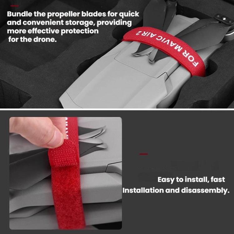 For DJI MAVIC AIR 2 BRDRC Drone Propeller Straps(Red)