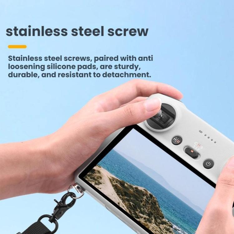 For DJI MINI 3/4 PRO/MAVIC 3 Classic BRDRC Screen Remote Control Strap(Gray/Brown)