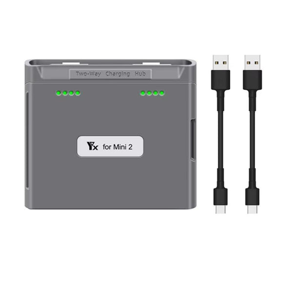 For DJI Mini 2 SE/Mini 2/Mini 4K YX Charger 2-way Battery Charging Hub(Gray)