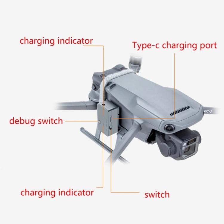 For DJI Mavic 3 Drone YX Airdrop System Rechargeable Thrower Load 500g(Gray)