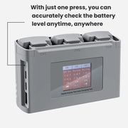 For DJI Mini 2 SE/Mini 2/Mini 4K YX 3-way Battery Charging Hub With Color Screen(Gray)