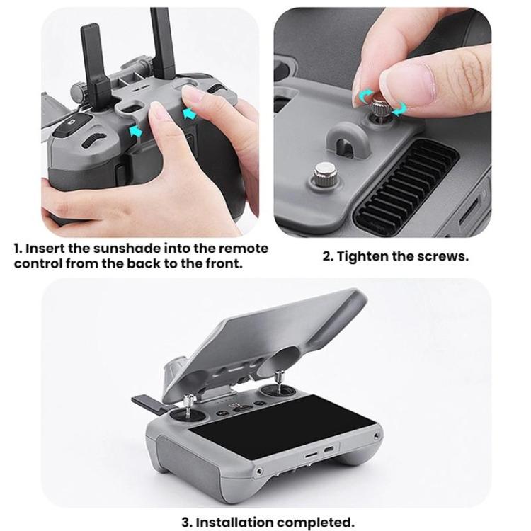 For DJI MINI 4 PRO/AIR 3S BRDRC RC2 Remote Control Hood(Gray)