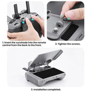 For DJI MINI 4 PRO/AIR 3S BRDRC RC2 Remote Control Hood(Gray)
