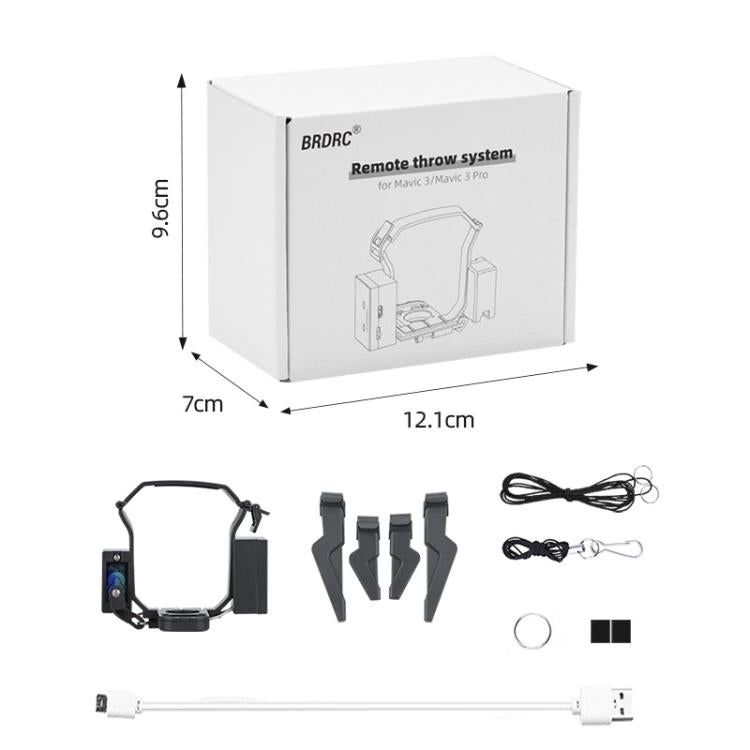 For DJI MAVIC 3/3 PRO BRDRC Drone Aerial Thrower(Dark Gray)
