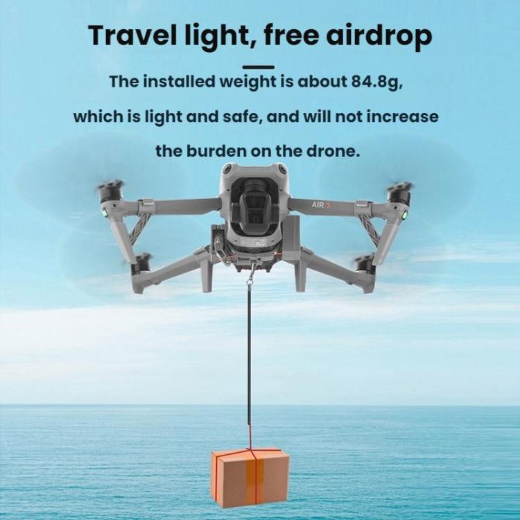 For DJI AIR 3S/AIR 3 BRDRC Drone Airdrop Accessories(Dark Gray)