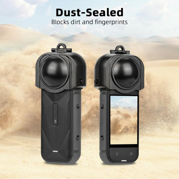 For Insta360 X5 Camera Flymile Lens Protective Cover Dustproof & Scratch-Resistant Anti-Fall Protector Cap(Pink)