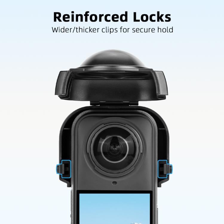 For Insta360 X5 Camera Flymile Lens Protective Cover Dustproof & Scratch-Resistant Anti-Fall Protector Cap(Blue)