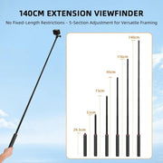 Flymile 1.6m Extendable Selfie Stick Tripod For Action Cameras One-Button Quick Setup Monopod With Wide-Angle View