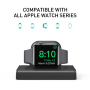 For Apple Watch / Earphone AhaStyle PT117-1 Charging Dock Plastic Storage Stand Without Charger(Black)