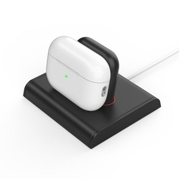 For Apple Watch / Earphone AhaStyle PT117-1 Charging Dock Plastic Storage Stand Without Charger(Black)