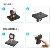 For Apple Watch / Earphone AhaStyle PT117-1 Charging Dock Plastic Storage Stand Without Charger(Black)