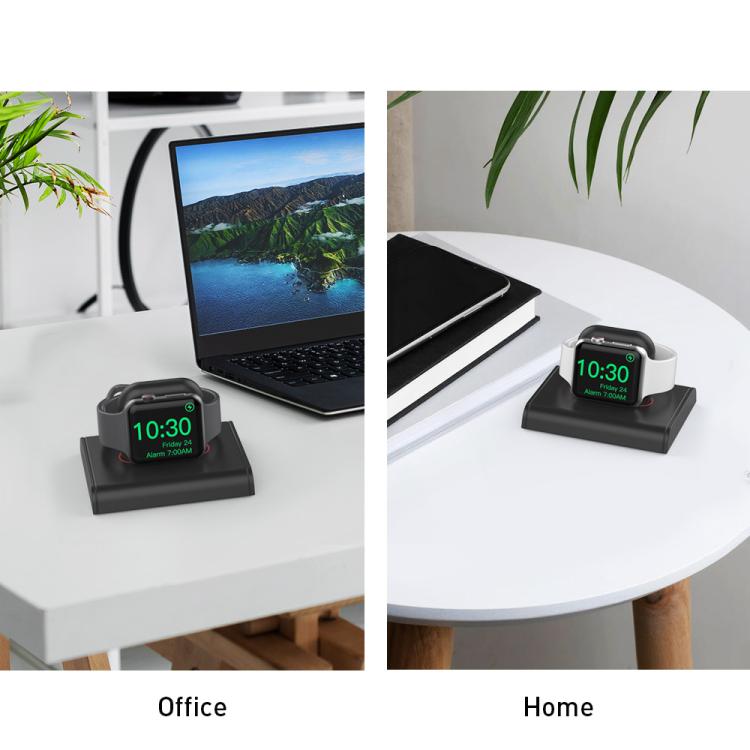 For Apple Watch / Earphone AhaStyle PT117-1 Charging Dock Plastic Storage Stand Without Charger(Black)