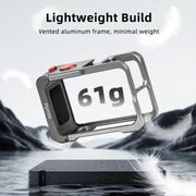For DJI Osmo Action 5 Pro/4/3 Flymile Metal Protective Cage with Cold Shoe Mount(Metal Color)