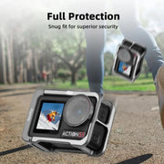 For DJI Osmo Action 5 Pro/4/3 Flymile Metal Protective Cage with Cold Shoe Mount(Metal Color)