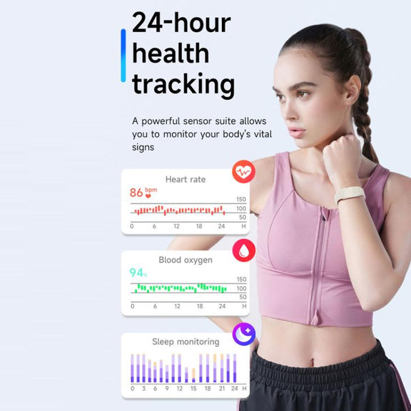 Dual PD Real-Time Heart Rate Blood Oxygen Real-Time Sleep Exercise Health Bracelet(Black)