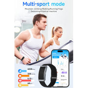 Dual PD Real-Time Heart Rate Blood Oxygen Real-Time Sleep Exercise Health Bracelet(Black)