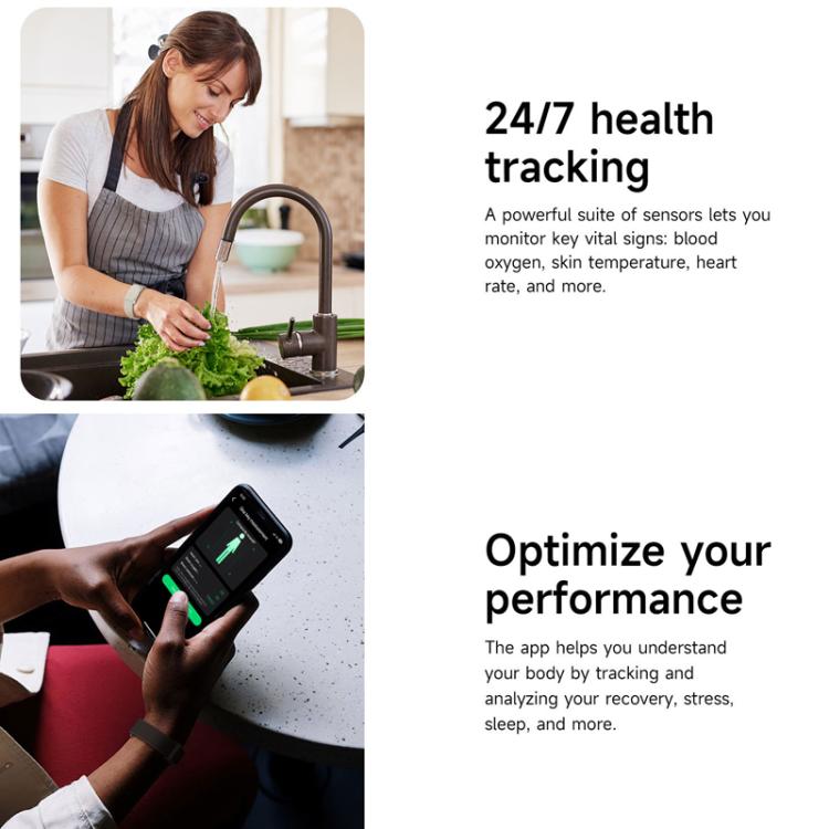 Dual PD Real-Time Heart Rate Blood Oxygen Real-Time Sleep Exercise Health Bracelet(Black)
