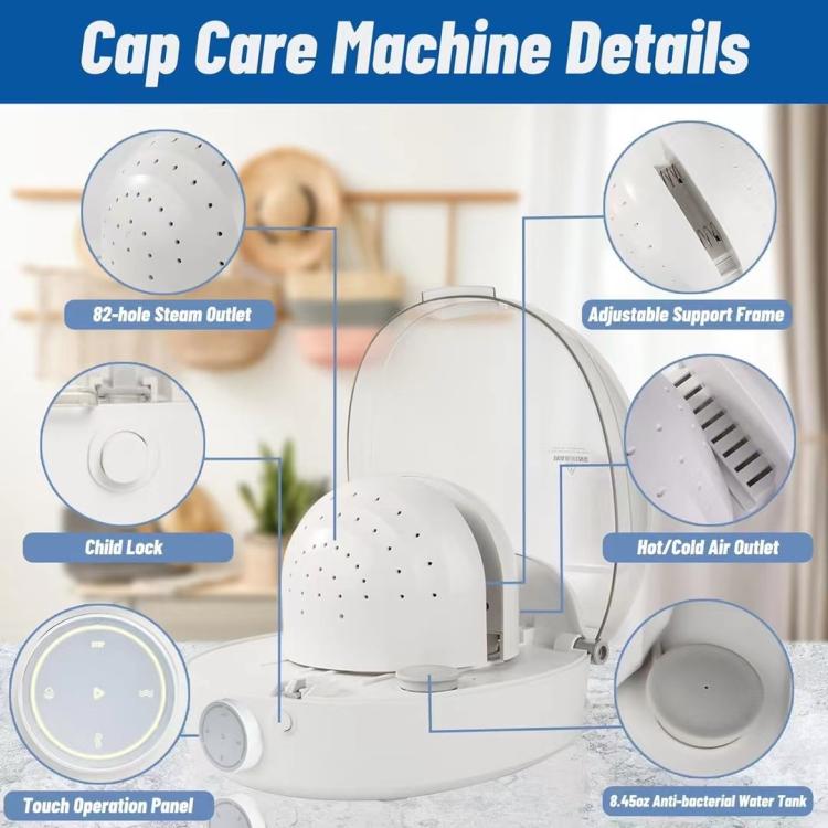 Multifunctional Hat Wig Care Cleaning Disinfection Steam Ironing Machine(EU Plug)