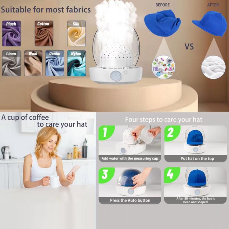Multifunctional Hat Wig Care Cleaning Disinfection Steam Ironing Machine(US Plug)