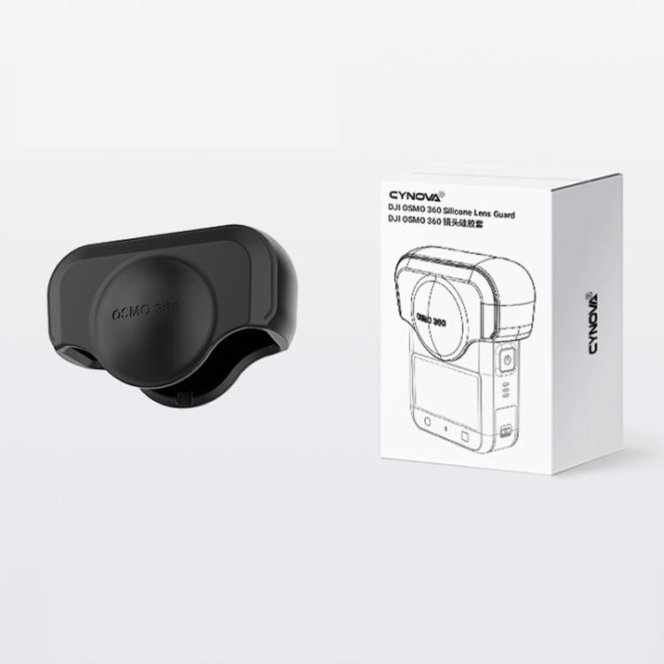 For DJI Osmo 360 Action Camera CYNOVA Silicone Lens Cap Shockproof Anti-Scratch Protective Case(Black)