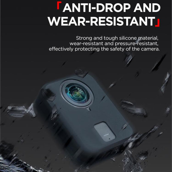 For DJI Osmo 360 CYNOVA Silicone Case Anti-Scratch Shockproof Full Body Protective Cover(Black)